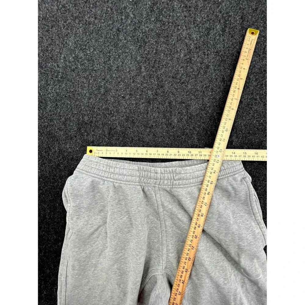 Nike Athletic Sweatpants Mens Large Gray Fleece Swoosh Elastic Waist Tapered Leg